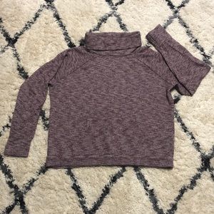 Gap Plum Color Funnel Neck Swear Shirt -size Large